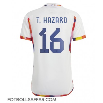 Belgien Thorgan Hazard #16 Bortatröja VM 2022 Kortärmad